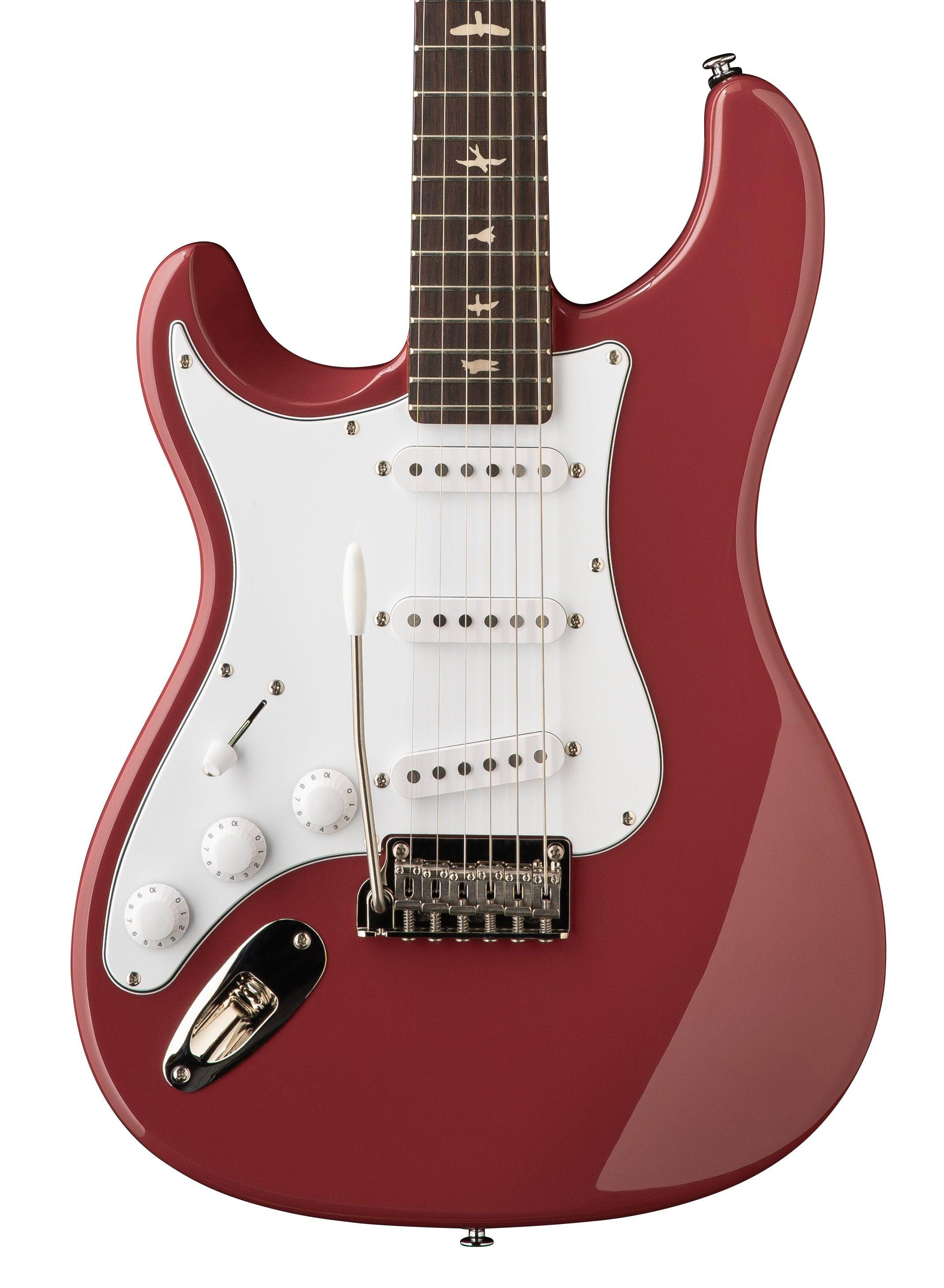 PRS John Mayer Left Handed SE Silver Sky in Derby Red, Rosewood